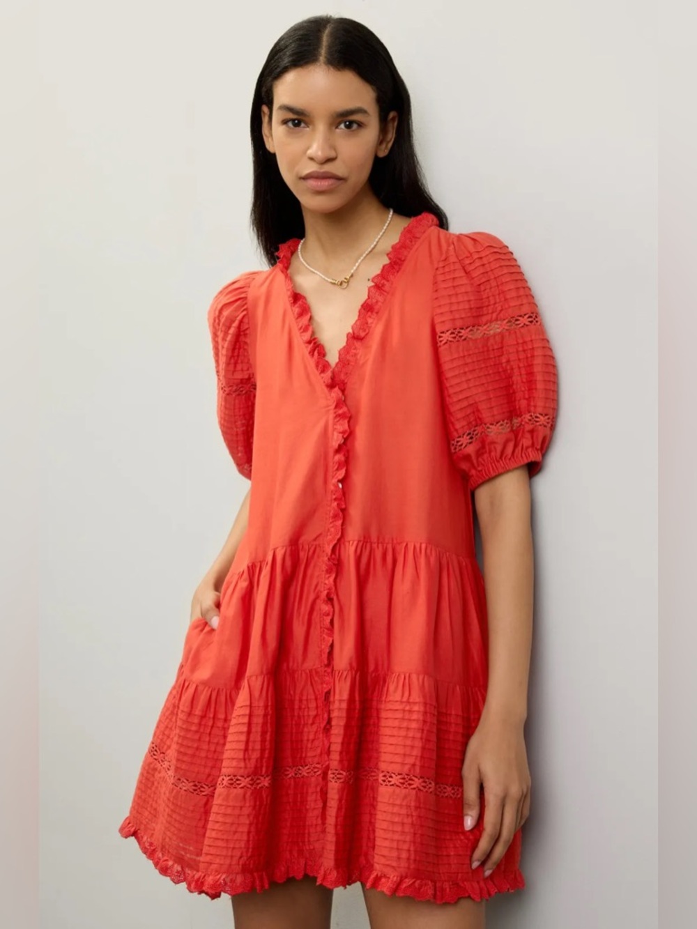 NWT Sea New York Antonina Puff Sleeve Dress